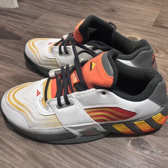 Adidas Agent Gil Restomod Shoes, white/yellow/orange Men’s size 10 - Picture 2 of 7